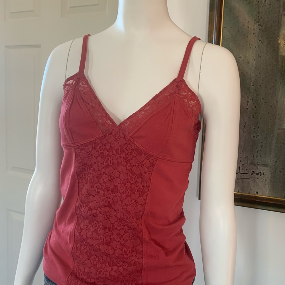 laced camisole in beautiful red color  bought it from aerie, wear few times